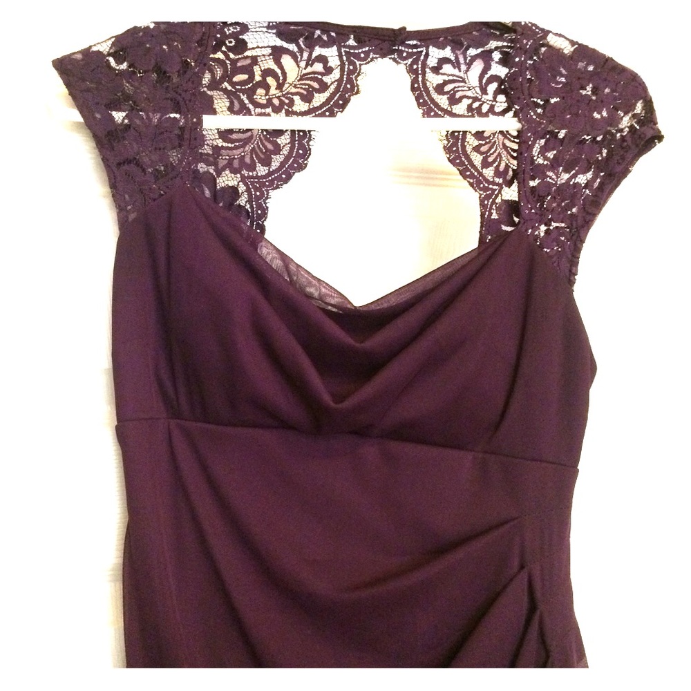 Xscape Deep Purple Bridesmaid Dress